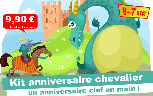 Kit anniversaire Chevalier & Princesse (4/7 ans) - maxi